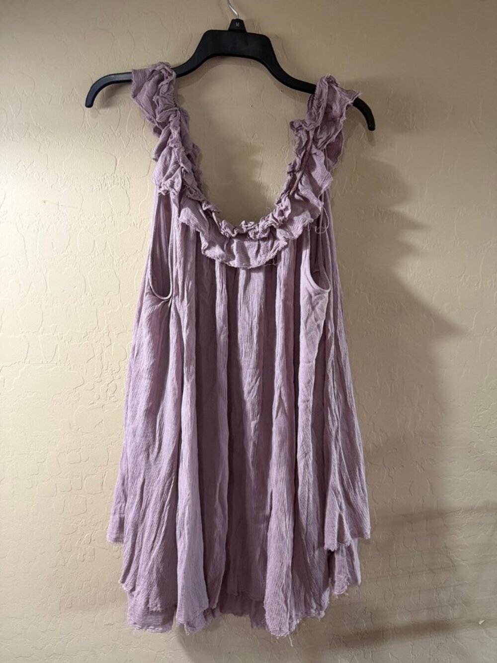 Free People Women's ruffled sleeveless gauze top